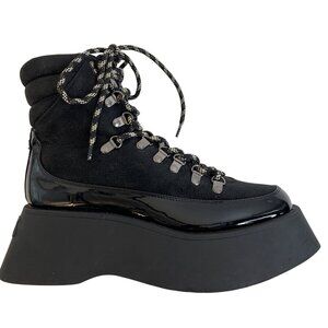 Circus NY Womens Black Platform Hiker Vibe Boots Size 8.5M Vegan Festival Goth